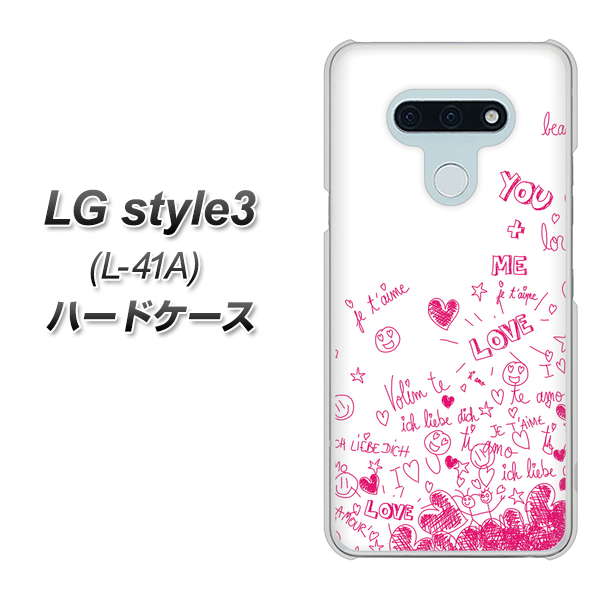 LG style3 L-41A docomo 631 恋の落書き ハードケース 背面印刷