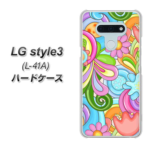 LG style3 L-41A docomo 713 ミラクルフラワー ハードケース 背面印刷