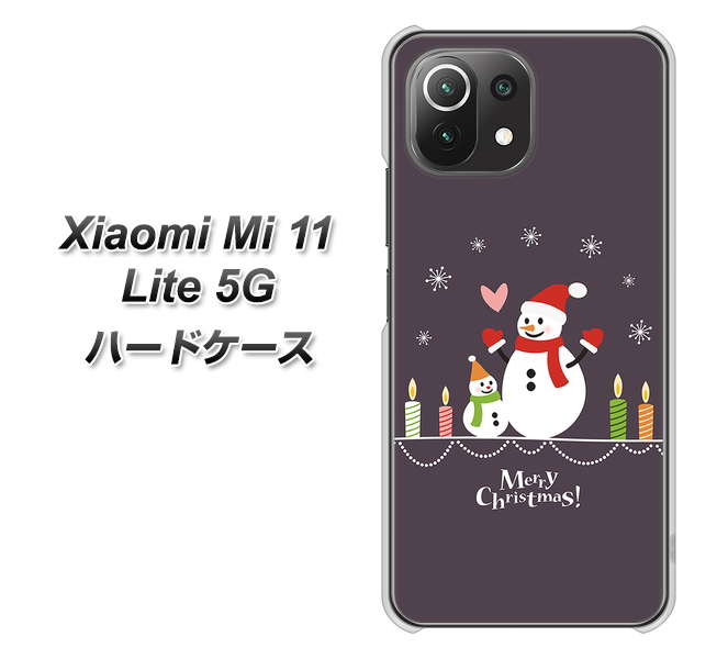 Mi 11 Lite 5G XA809 雪だるまの親子 ハードケース 背面印刷