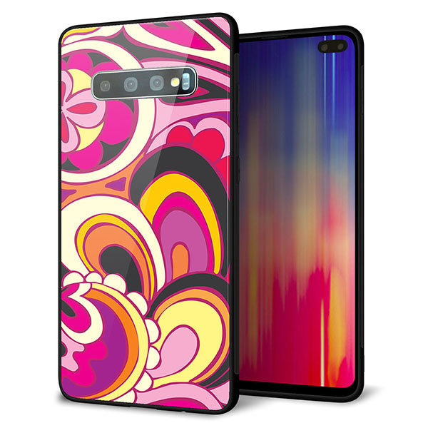 Galaxy S10+ Olympic Games Edition SC-05L docomo 強化ガラス&TPUスマホケース ガラプリ【586 ブローアップカラー】