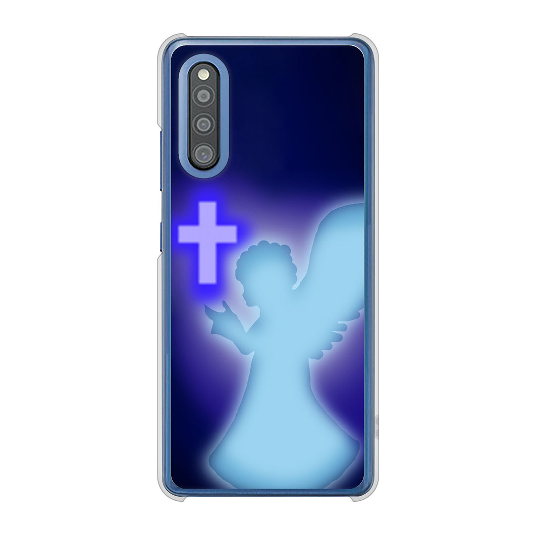 Galaxy A41 SC-41A docomo 高画質仕上げ 背面印刷 ハードケース 【1249 祈りを捧げる天使】