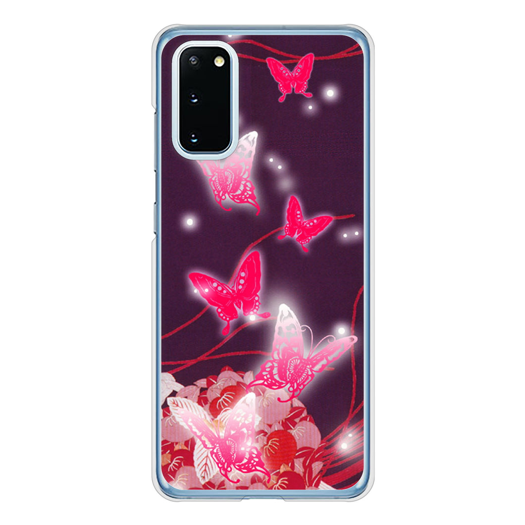 Galaxy S20 5G SC-51A docomo 高画質仕上げ 背面印刷 ハードケース バタフライ