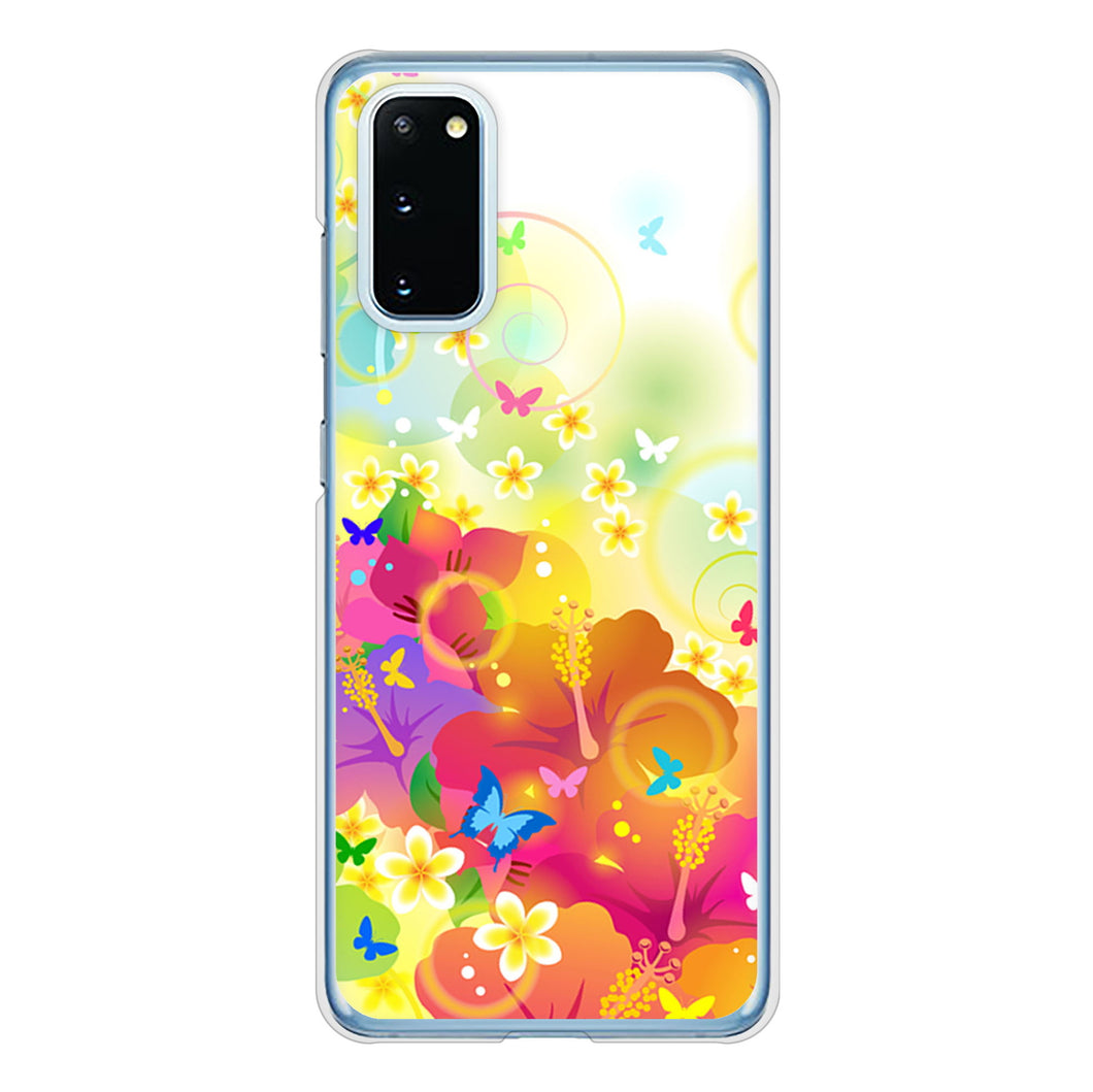 Galaxy S20 5G SC-51A docomo 高画質仕上げ 背面印刷 ハードケース バタフライ
