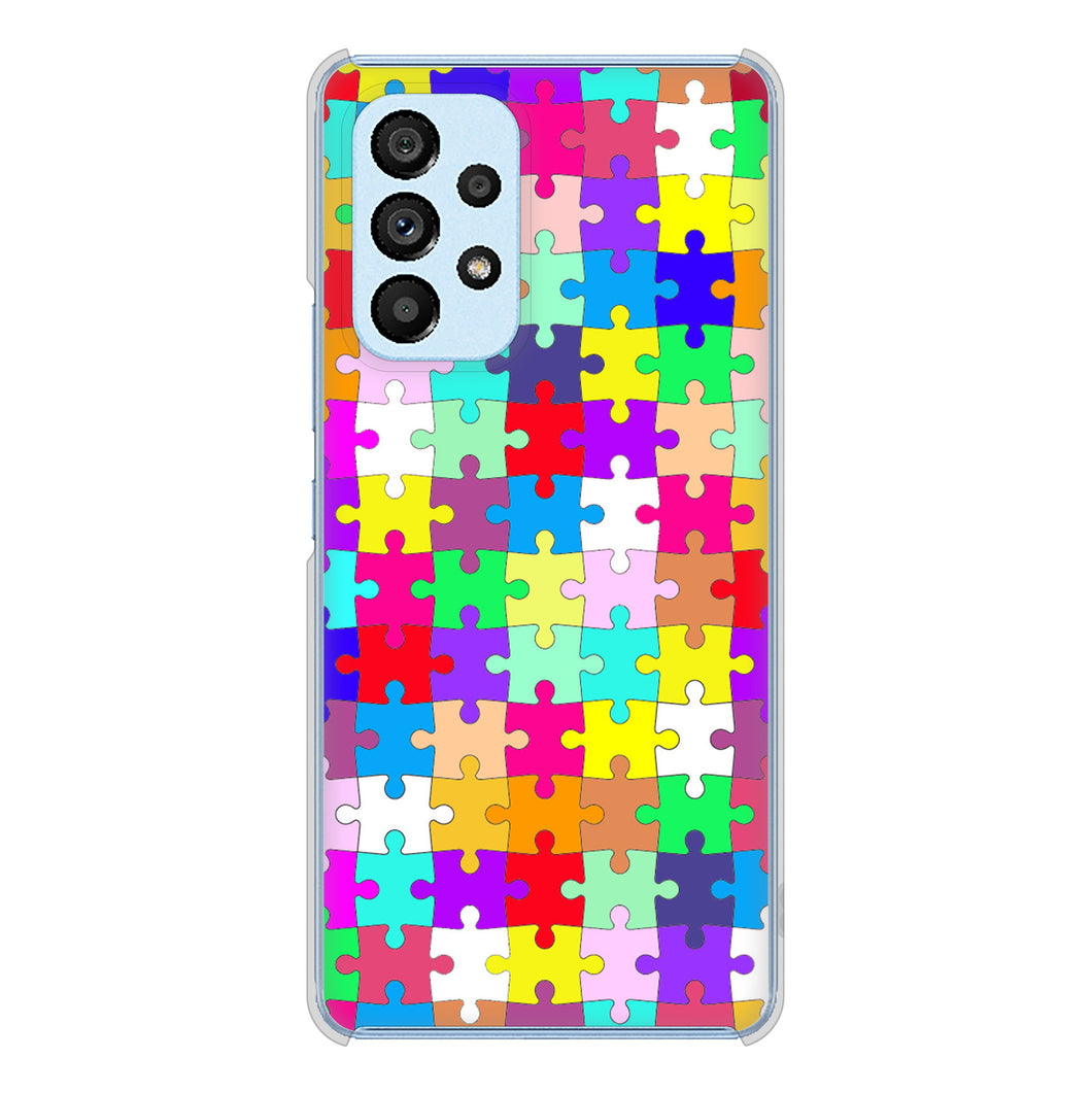 Galaxy A53 5G SC-53C docomo 727 カラフルパズル ハードケース 背面印刷