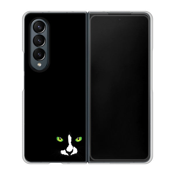 Galaxy Z Fold4 SC-55C docomo 398 黒ネコ ハードケース 背面印刷
