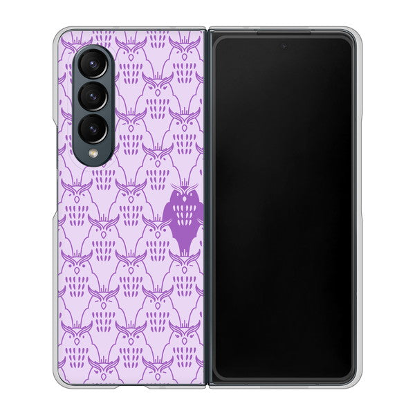 Galaxy Z Fold4 SC-55C docomo MA918 パターン ミミズク ハードケース 背面印刷