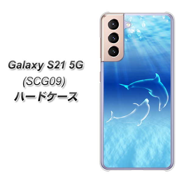 Galaxy S21 5G SCG09 au 1048 海の守り神イルカ ハードケース 背面印刷