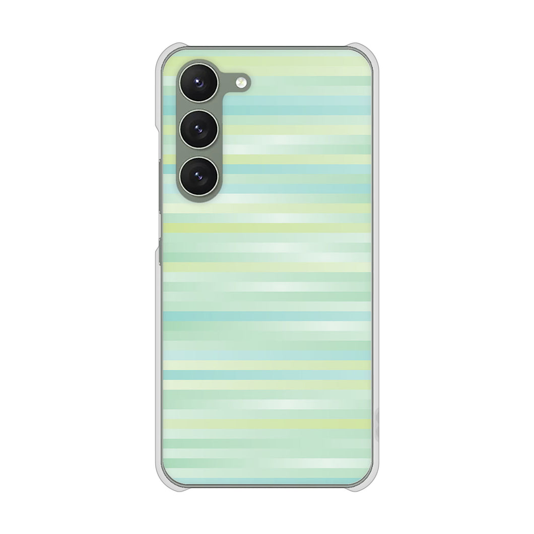 Galaxy S23 SCG19 au 高画質仕上げ 背面印刷 ハードケース グラデーションボーダー