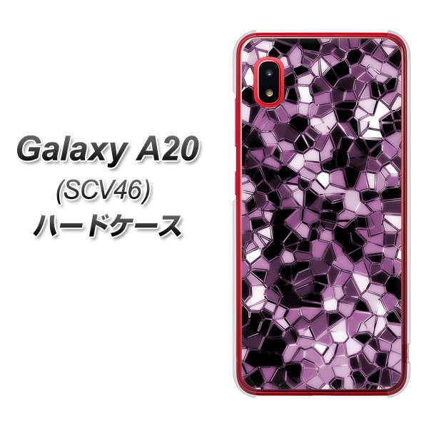 Galaxy A20 SCV46 au EK837 テクニカルミラーパープル ハードケース 背面印刷