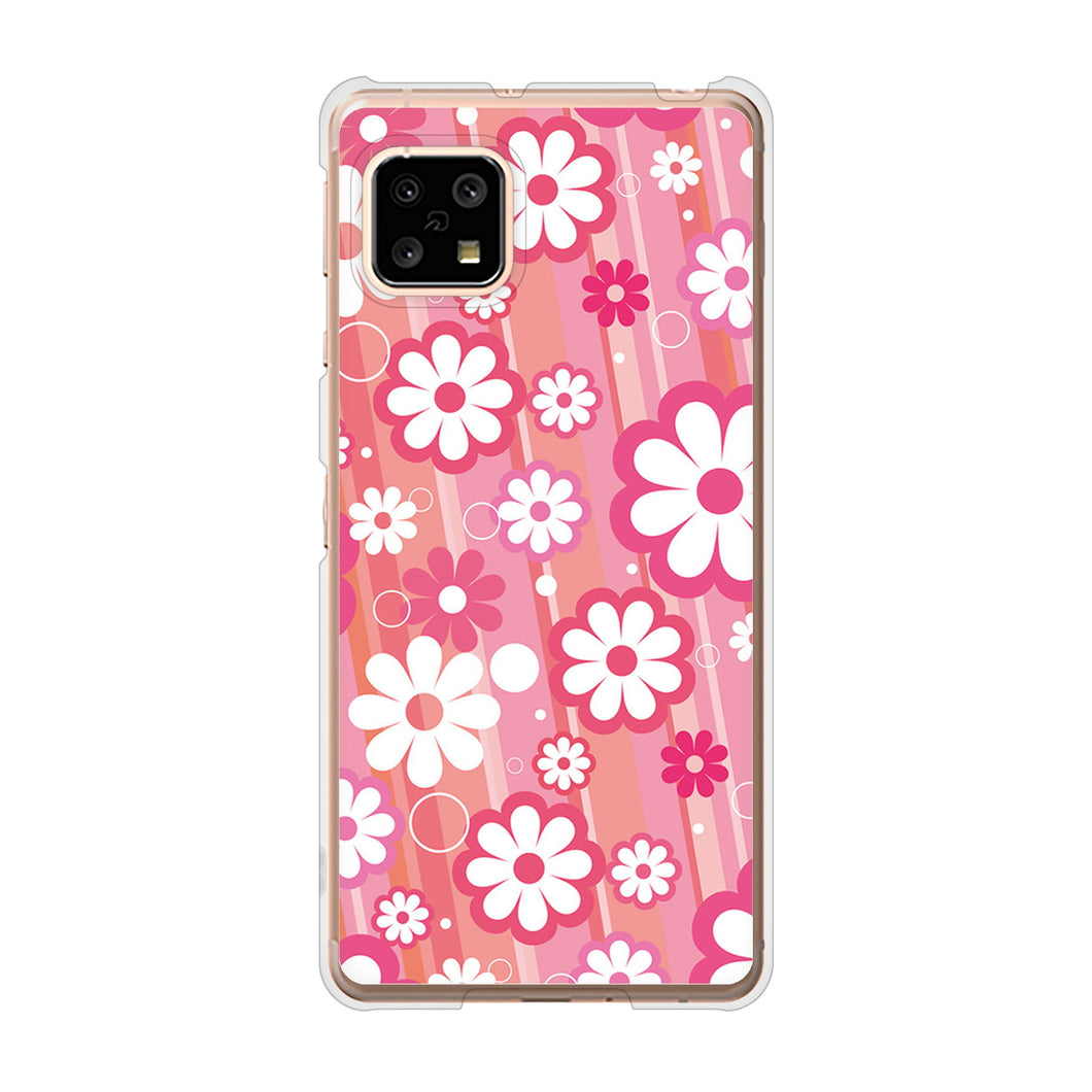 AQUOS sense4 SH-41A docomo 751 マーガレット(ピンク系) ハードケース 背面印刷