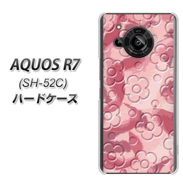 AQUOS R7 SH-52C docomo SC846 フラワーヴェルニ花ピンク(ローズヴェルール) ハードケース 背面印刷