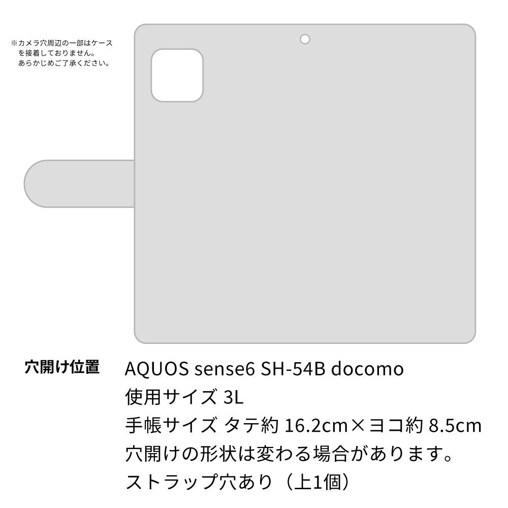 AQUOS sense6 SH-54B docomo 高画質仕上げ プリント手帳型ケース(薄型スリム)のぼり竜