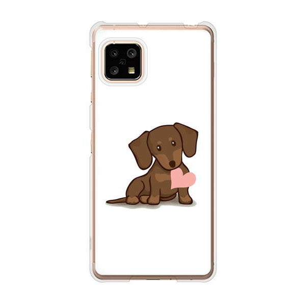 AQUOS sense5G SHG03 au 高画質仕上げ 背面印刷 ハードケース 【394 I love ダックス】