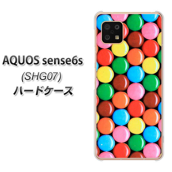 AQUOS sense6s SHG07 au/UQ mobile 448 マーブルチョコ ハードケース 背面印刷