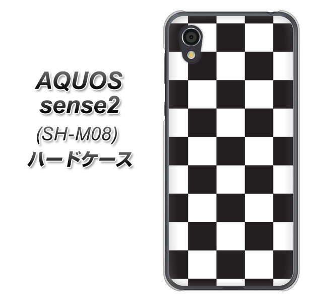 AQUOS sense2 SH-M08 151 フラッグチェック ハードケース 背面印刷