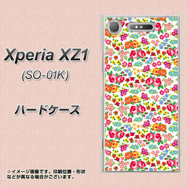 docomo エクスペリアXZ1 SO-01K 高画質仕上げ 背面印刷 ハードケース【777 マイクロリバティプリントWH】