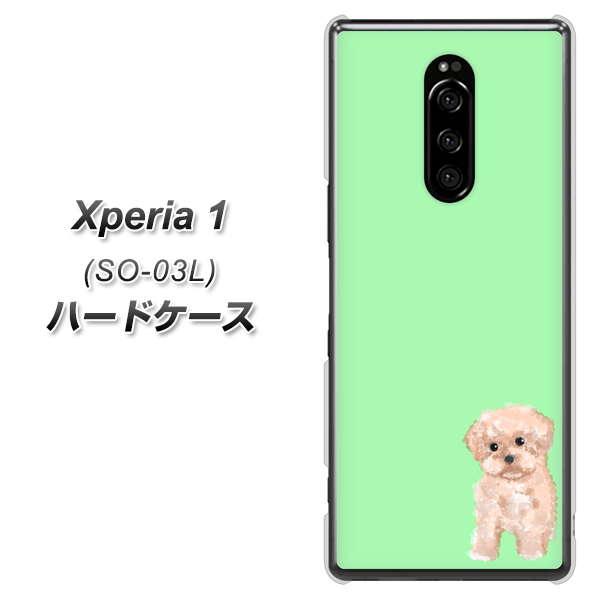 docomo エクスぺリア ワン SO-03L 高画質仕上げ 背面印刷 ハードケース【YJ063 トイプードルアプリコット(グリーン)】