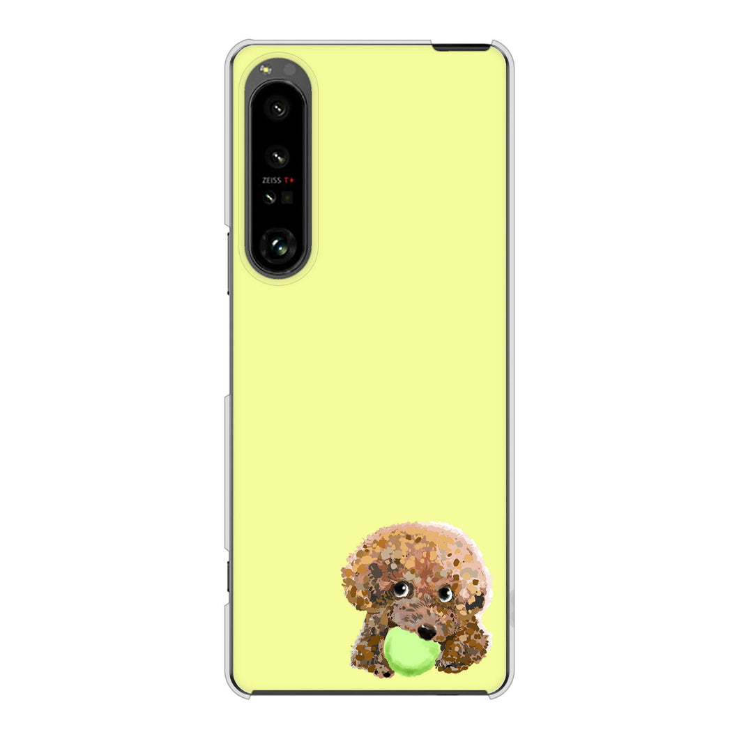 Xperia 1 V SO-51D docomo 高画質仕上げ 背面印刷 ハードケーストイプードル&ボール