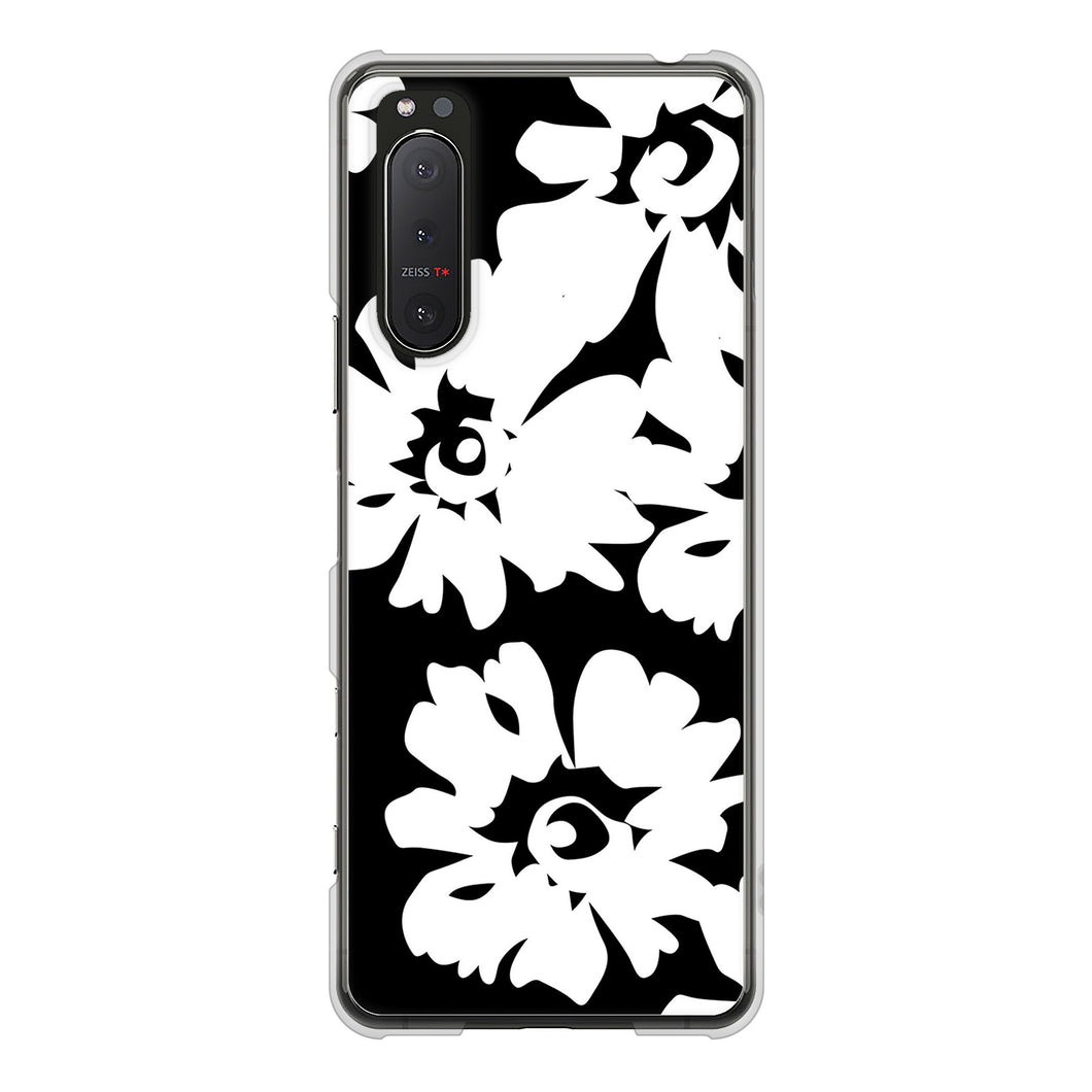 Xperia 5 II SO-52A docomo 1215 モダンフラワー ハードケース 背面印刷