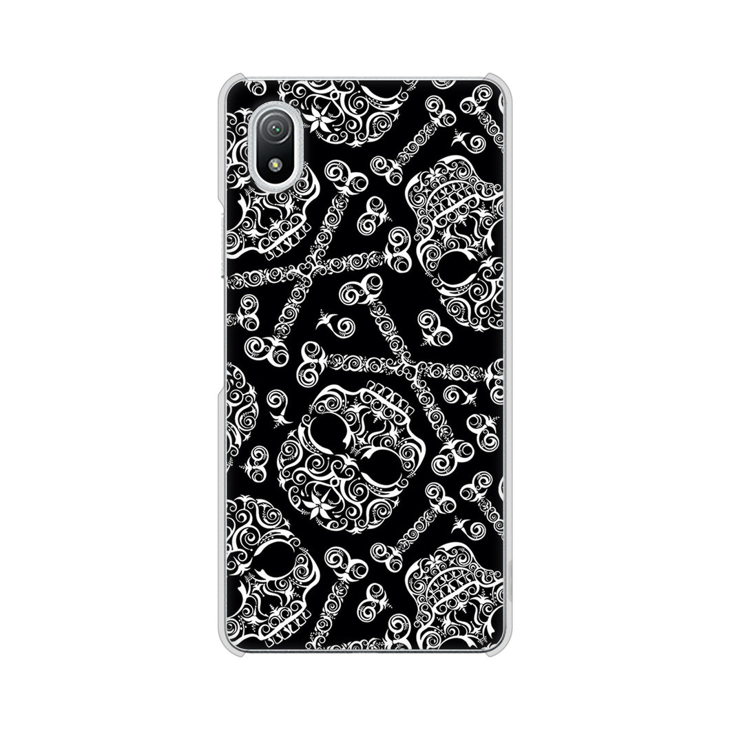 Xperia Ace III SO-53C docomo 363 ドクロの刺青 ハードケース 背面印刷