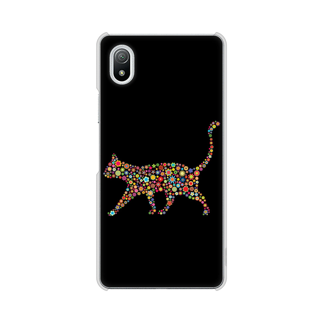 Xperia Ace III SO-53C docomo 406 カラフルキャット ハードケース 背面印刷