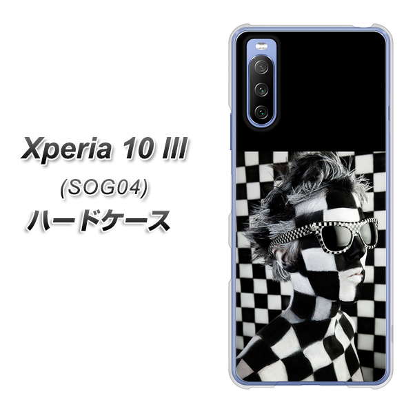 Xperia 10 III SOG04 au 357 bk&wh ハードケース 背面印刷