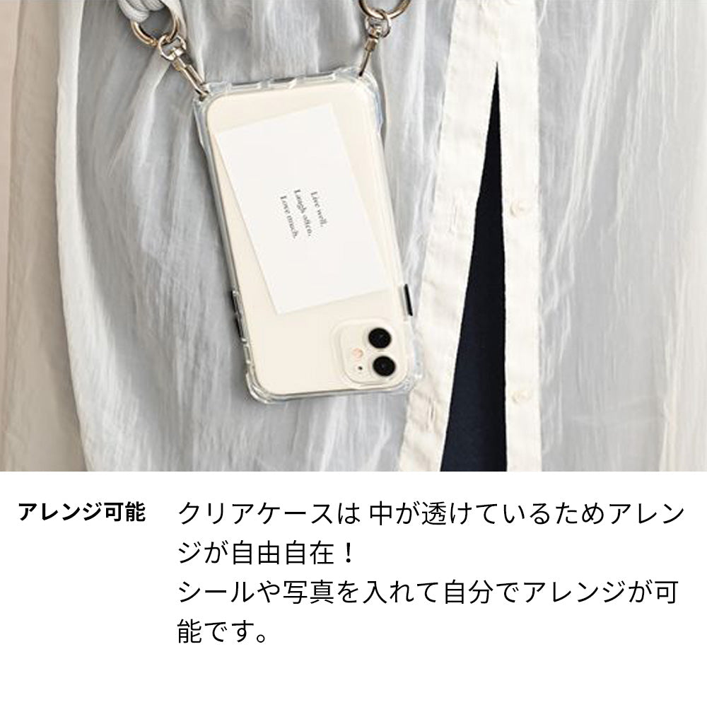 iPhone8 スマホショルダー 【 TPUクリアケース 3連紐ストラップ付 】