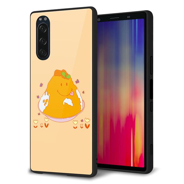 Xperia 5 SOV41 au 強化ガラス&TPUスマホケース ガラプリ【MA904 台湾風かき氷】
