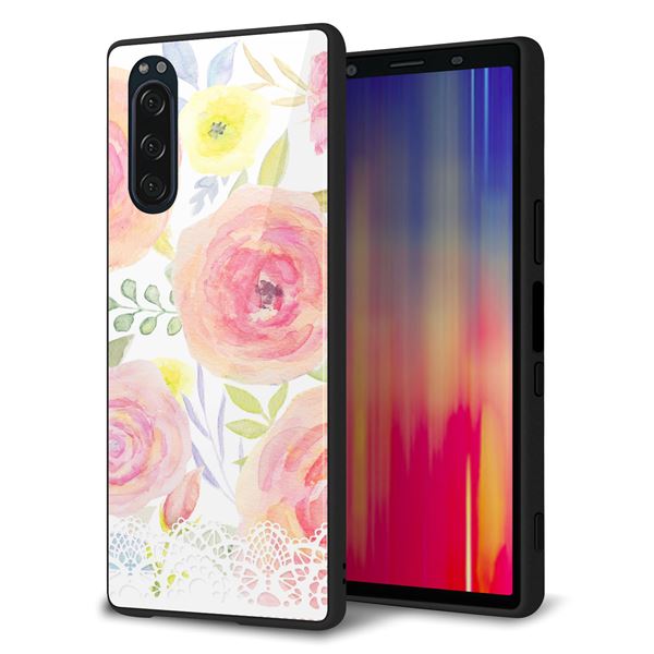Xperia 5 SOV41 au 強化ガラス&TPUスマホケース ガラプリ【SC945 ドゥ・パフューム3】