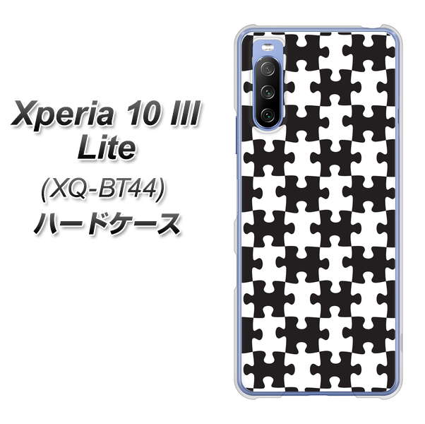 SIMフリー エクスペリア10 III Lite XQ-BT44 高画質仕上げ 背面印刷 ハードケース【IB903 ジグソーパズル_モノトーン】