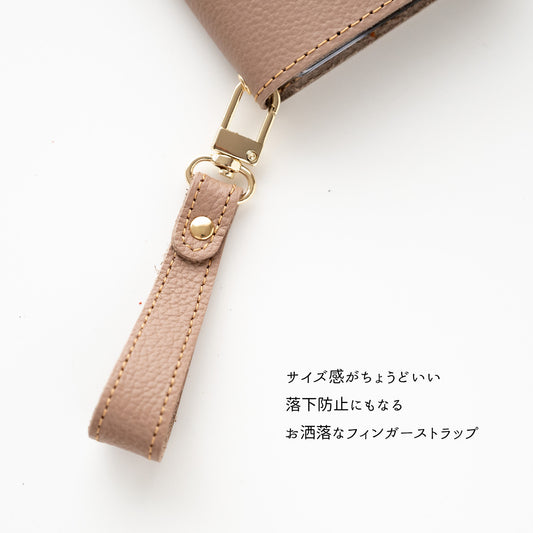 姫路レザー 本革 フィンガーストラップ シュリンクレザー 約10cm