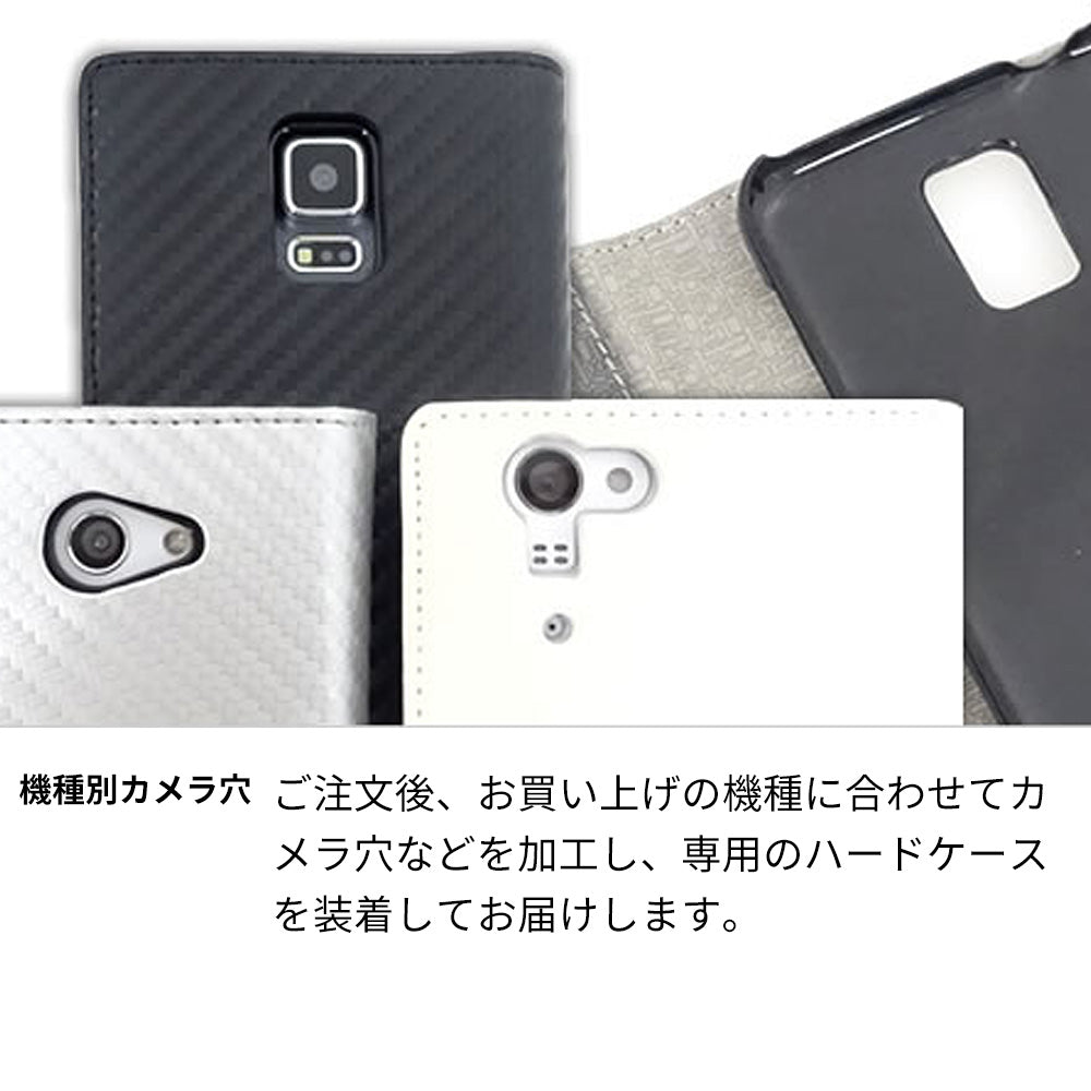 らくらくスマートフォン F-53E docomo カーボン柄レザー 手帳型ケース 耐衝撃