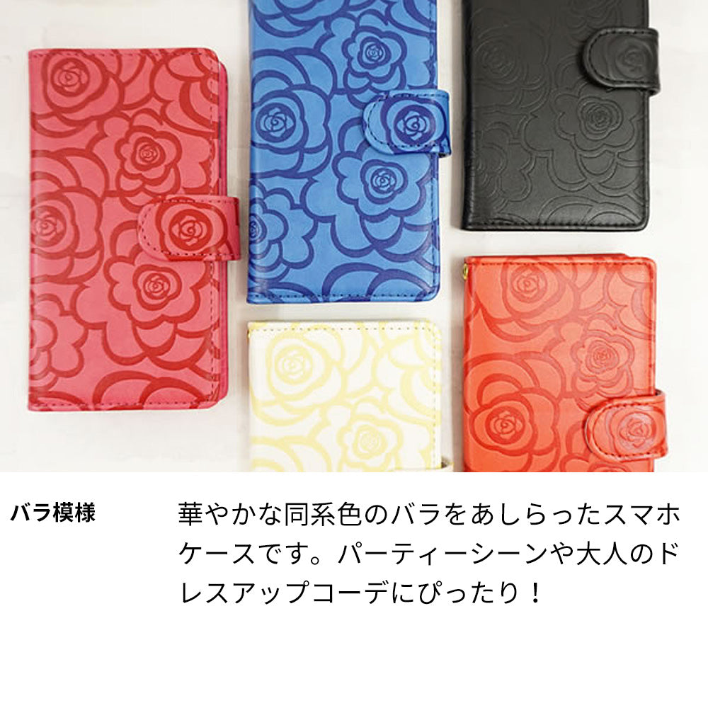 Xperia 1 SOV40 au Rose（ローズ）バラ模様 手帳型ケース 耐衝撃