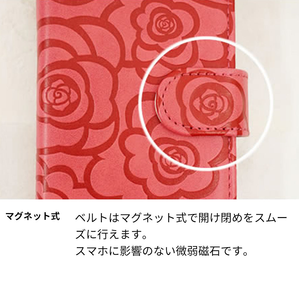 AQUOS R8 pro SH-51D docomo Rose（ローズ）バラ模様 手帳型ケース 耐衝撃