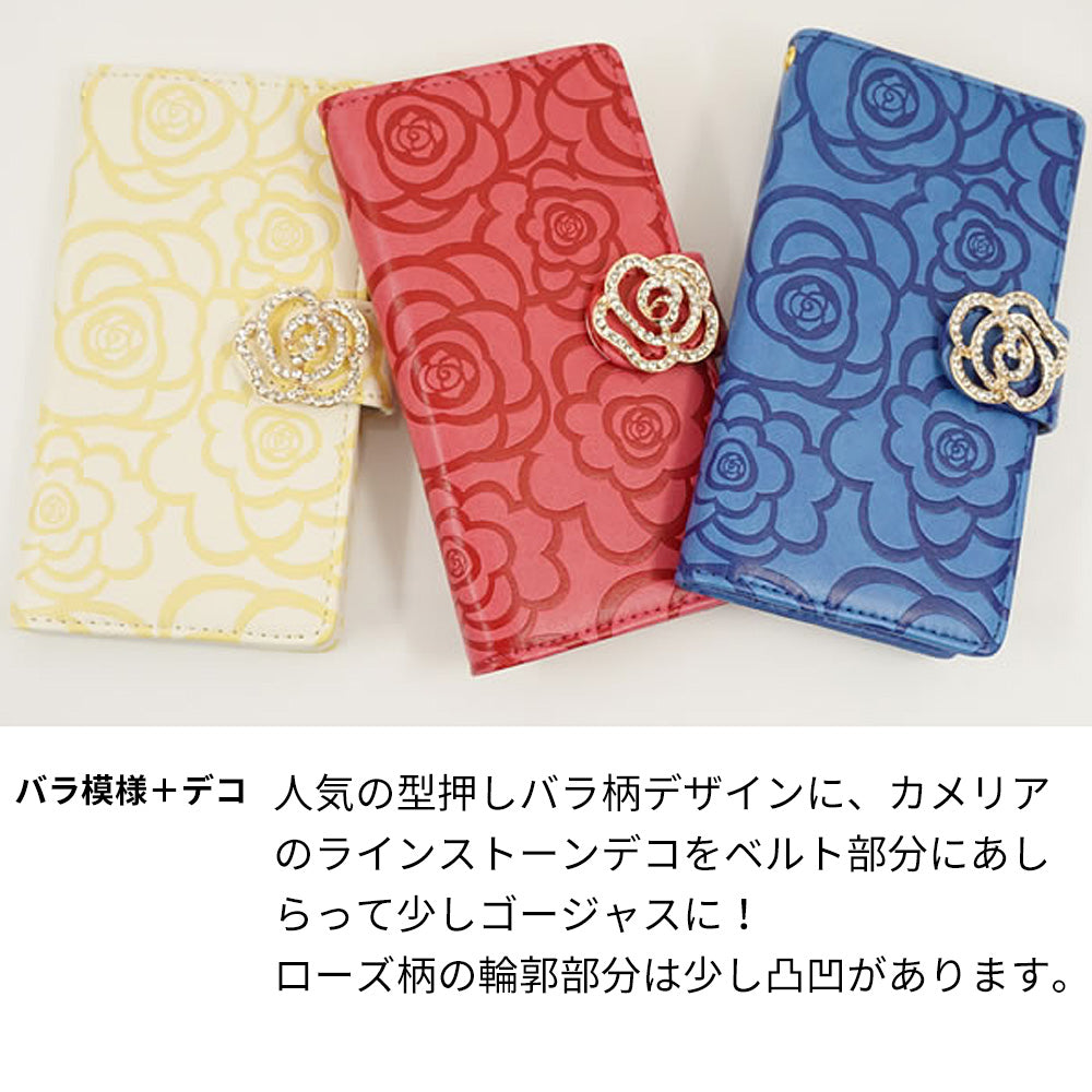 Google Pixel 9 Pro ローズ＆カメリア 手帳型ケース
