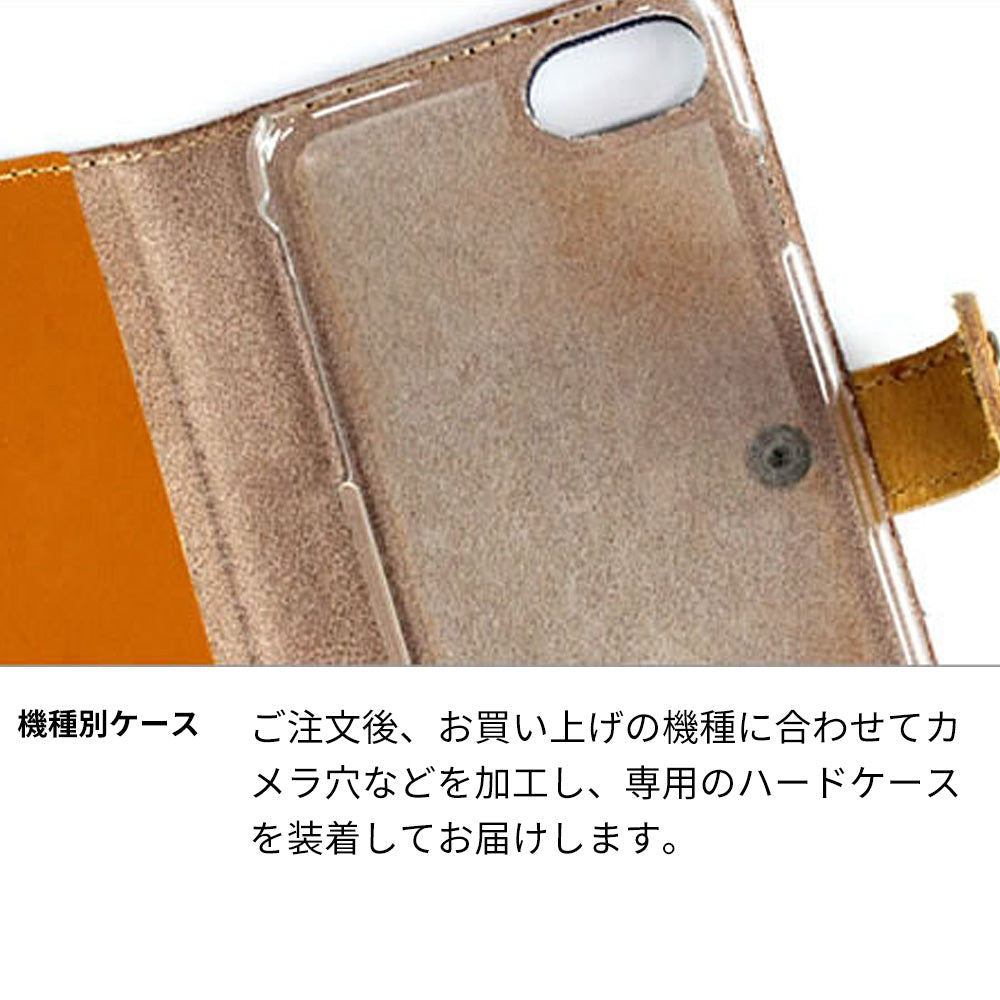 らくらくスマートフォン3 F-06F docomo 岡山デニム×本革仕立て 手帳型ケース 耐衝撃