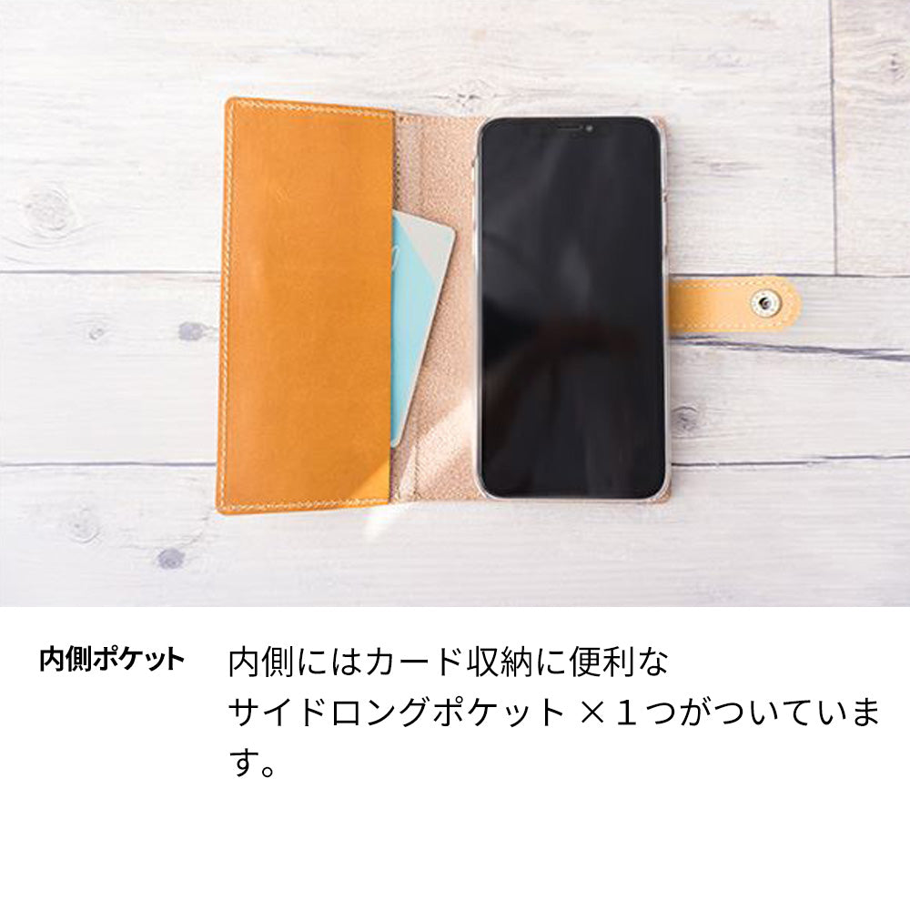 OPPO A73 ステンドグラス＆イタリアンレザー 手帳型ケース 耐衝撃