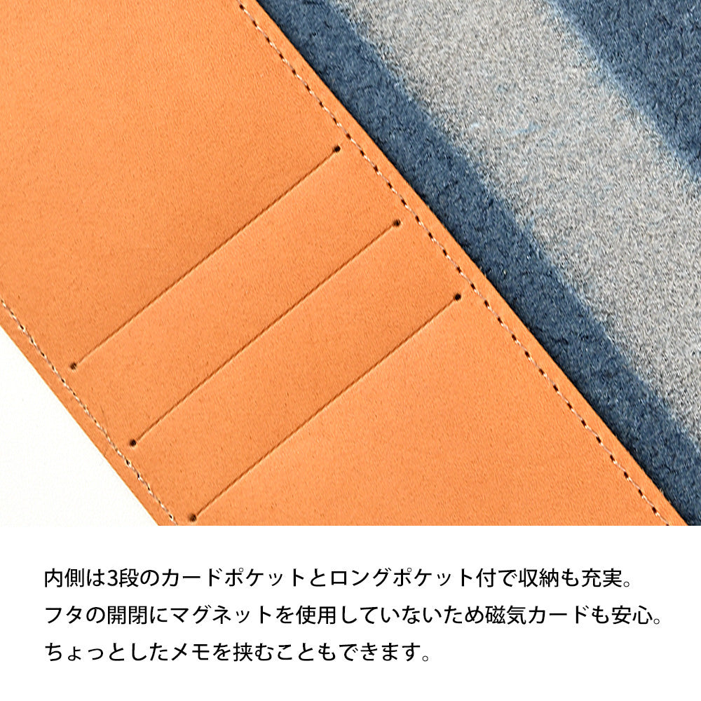 Android One S10 Y!mobile 栃木レザー 手帳型 Sジーンズ ベルトなし マグネットなし 本革 スマホケース 耐衝撃