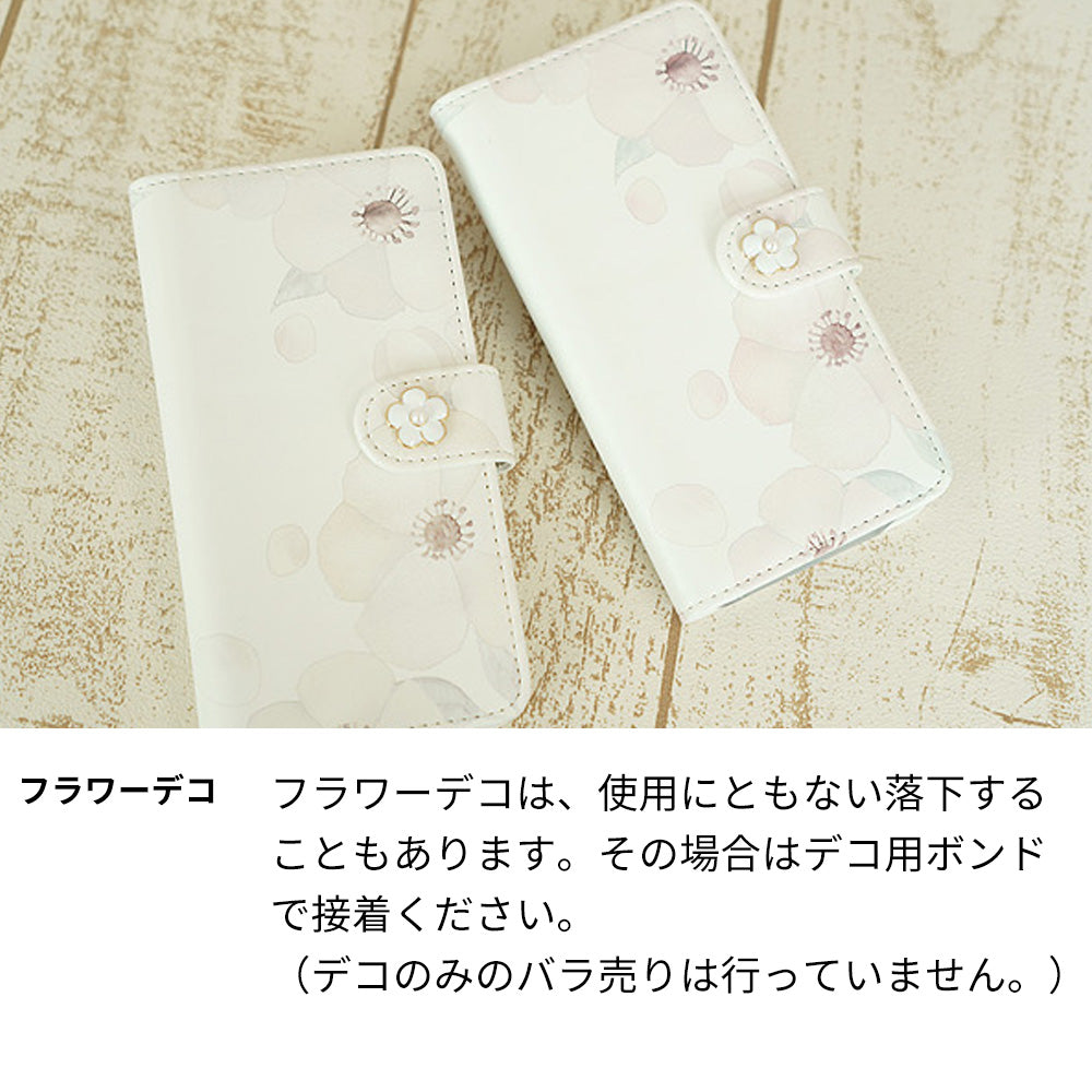 iPhone XS ドゥ・フルール デコ付きバージョン プリント手帳型ケース 耐衝撃