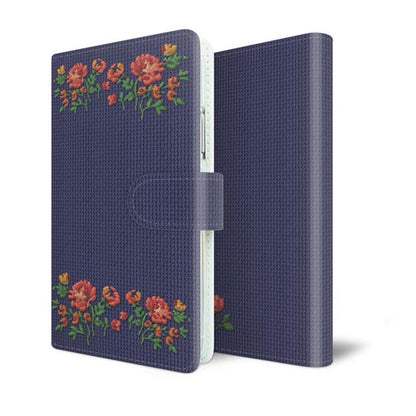 iPhone 18 Pro スマホケース 手帳型 全機種対応 花刺繍風 UV印刷 耐衝撃