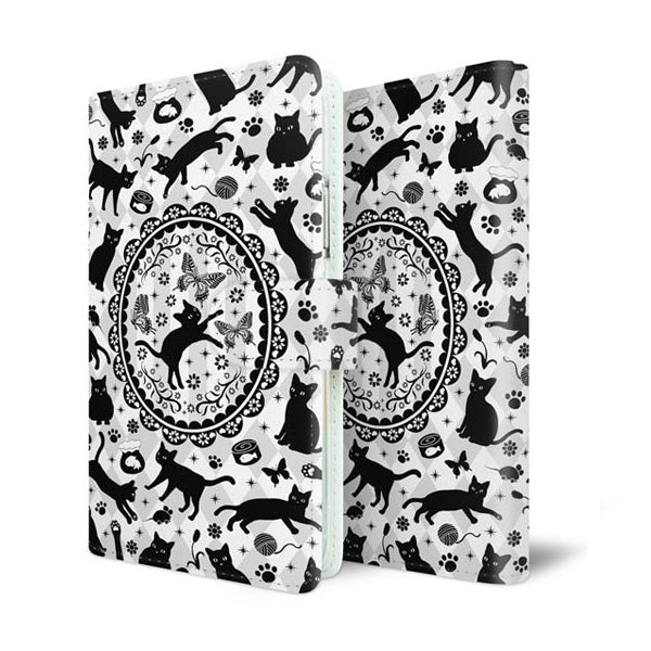 Xperia 5 IV A204SO SoftBank スマホケース 手帳型 ネコがいっぱいダイヤ柄 UV印刷 耐衝撃