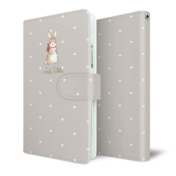 AQUOS sense3 basic 907SH スマホケース 手帳型 Lady Rabbit うさぎ 耐衝撃