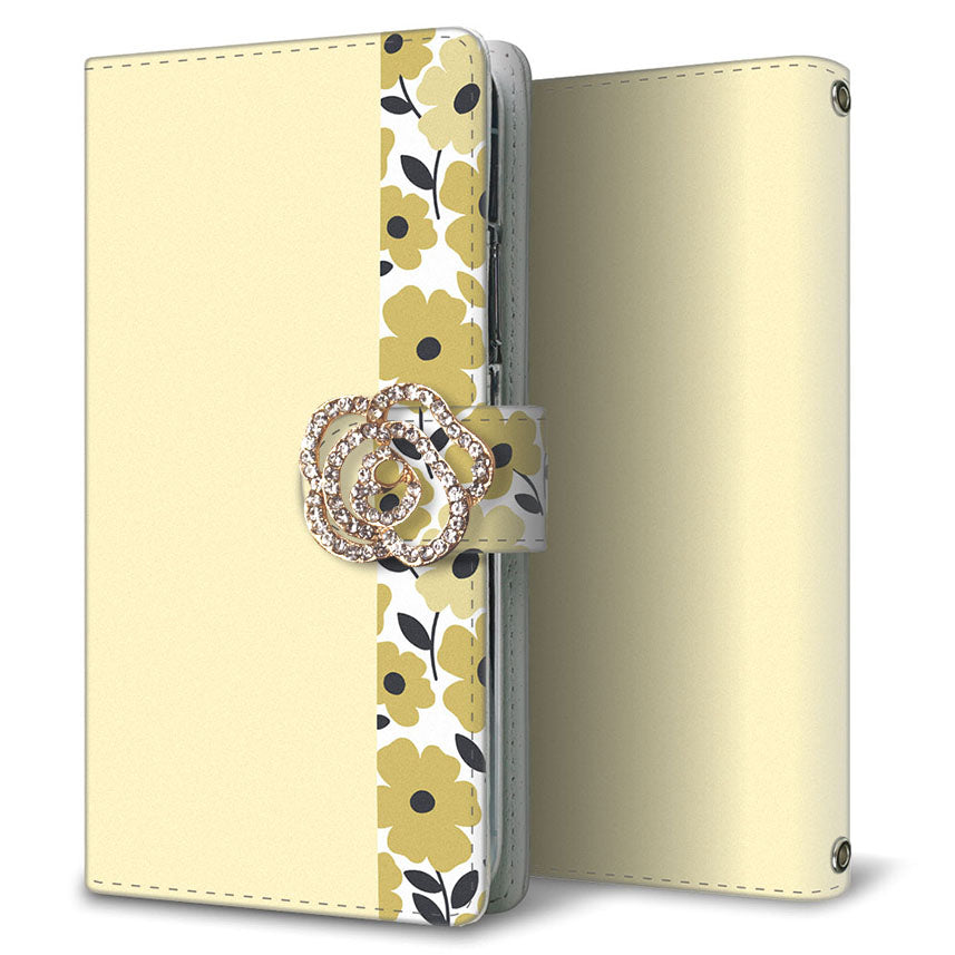 AQUOS R3 808SH SoftBank くすみガーデン 大人かわいい プリント手帳型ケース 耐衝撃