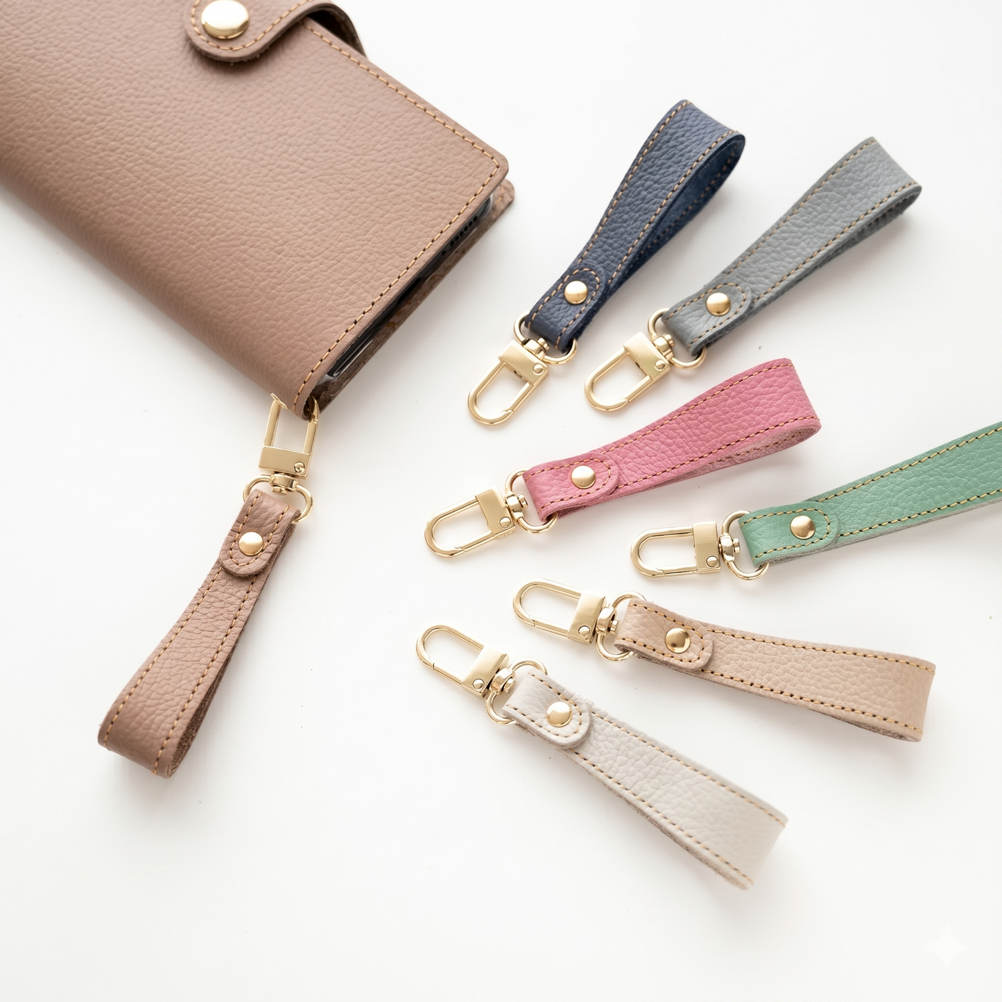 姫路レザー 本革 フィンガーストラップ シュリンクレザー 約10cm