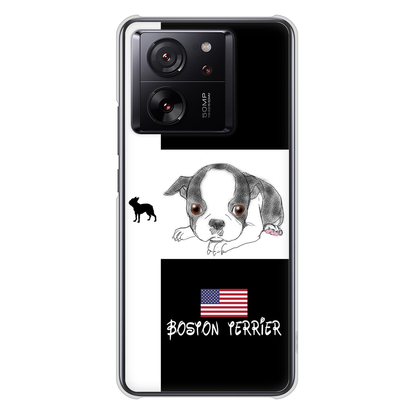 Xiaomi 13T Pro A301XM SoftBank 高画質仕上げ 背面印刷 ハードケースボストンテリア