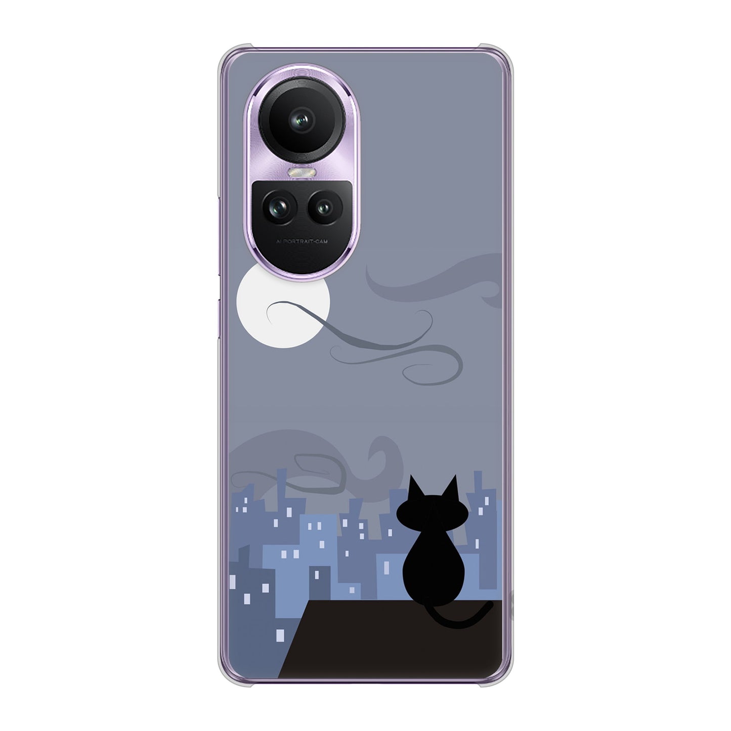 OPPO Reno10 Pro 5G A302OP SoftBank 夜とネコ ハードケース 背面印刷