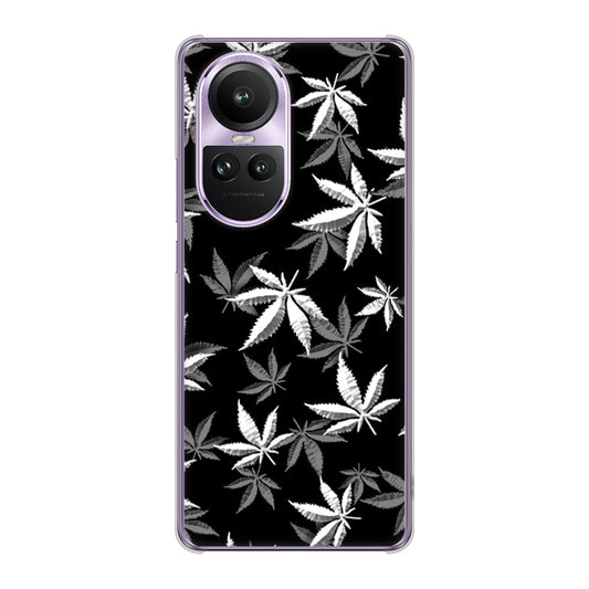 OPPO Reno10 Pro 5G A302OP SoftBank 064 モノトーン大麻ブラック ハードケース 背面印刷