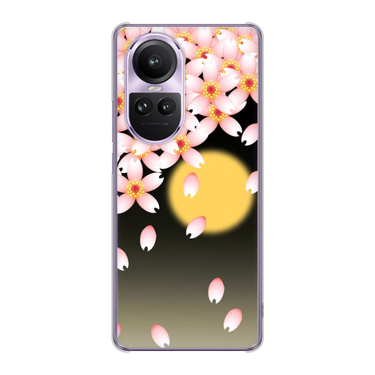 OPPO Reno10 Pro 5G A302OP SoftBank 136 満月と夜桜 ハードケース 背面印刷
