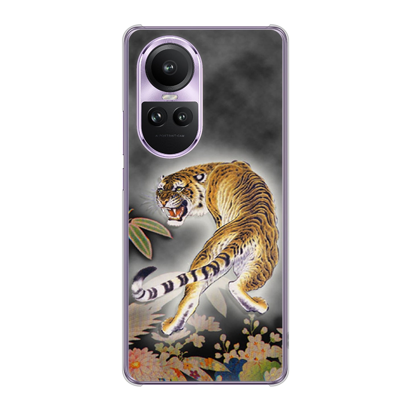 OPPO Reno10 Pro 5G A302OP SoftBank 254 振り返る虎 ハードケース 背面印刷