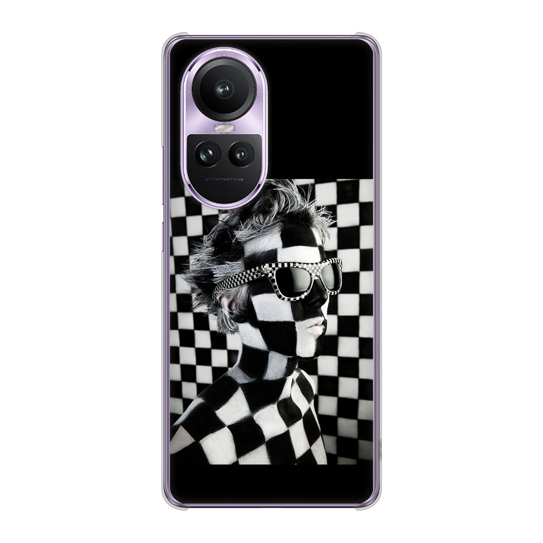OPPO Reno10 Pro 5G A302OP SoftBank 357 bk&wh ハードケース 背面印刷